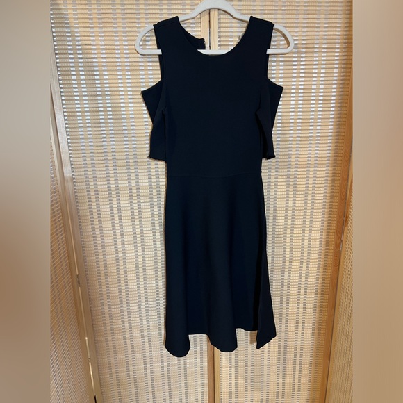 Eliza J black dress cold shoulder size S/P - Picture 6 of 6